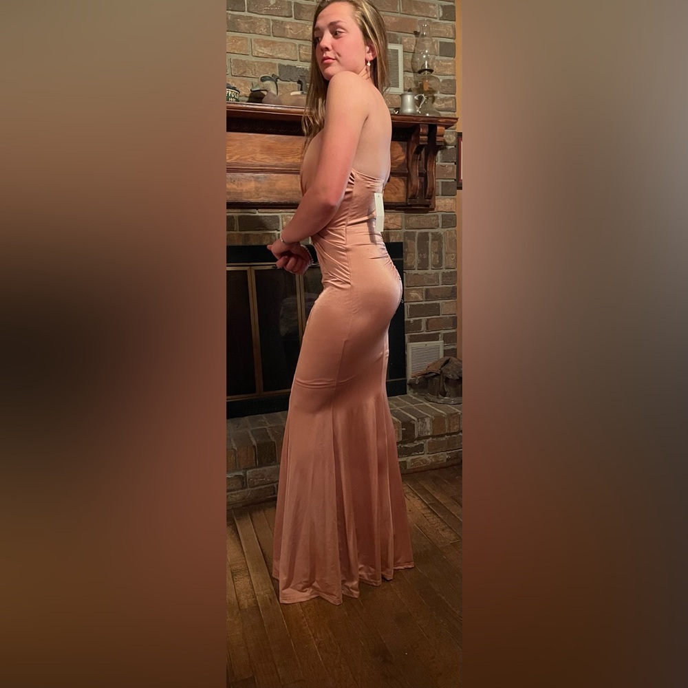 Elegant champagne rose Evening Gown